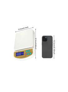 1 chiếc Cân nhà bếp kỹ thuật số, Cân thực phẩm điện tử thông minh LCD bằng thép không gỉ 22,05lb/0,04oz, Cân cà phê, Cân gram nhỏ để nướng bánh và trang sức, Màn hình LCD, Phụ kiện nhà bếp - Nhiều màu - Xem 9