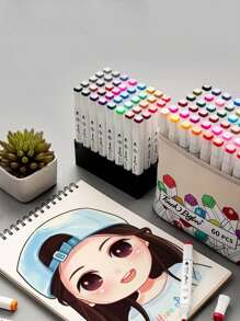 1 hộp đựng bút dạ 40 ô & hộp đựng - Nhiều màu - Xem 6