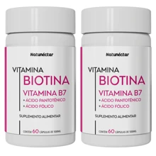 Natunectar KIT 2 Biotin With Vitamin B5, B9 - Nail And Hair Strengthener 500mg 60 Capsules - Khác - Xem 1