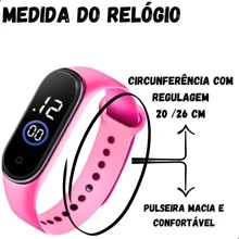 Minimalist Glasses And Cap Children's Kit + Led Watch For Boys And Girls Fashion Accessories Various Colors 03 To 10 Years - Hồng - Xem 4