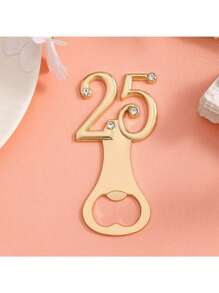 1个不锈钢双色开瓶器，25周年纪念礼盒包装，适合家庭使用、主题派对礼品 - 彩色 - 查看 9