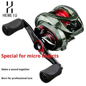 HEWEIU Professional Baitcasting Reel Red 7.2:1 High Speed Ratio 5+1BB Aluminum Alloy Hollow Spool & Rocker Arm, With Magnetic Brake System, CNC Aluminum Spool, Metal Handle, Ideal For Long Casting & Heavy Lures, For Anglers
