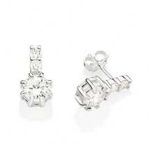 SMALL WOMEN'S 925 SILVER EARRINGS SET WITH ZIRCONIA STONE ROMMANEL 820150
