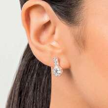 SMALL WOMEN'S 925 SILVER EARRINGS SET WITH ZIRCONIA STONE ROMMANEL 820150