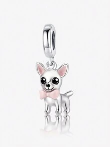 1 pieza Cuentas de plata de ley 925 con lindas huellas de mascotas, adecuado para pulseras y brazaletes de mujer, manualidades de joyería y como decoración diaria a juego con el atuendo para niñas