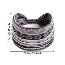 Winter Headgear Warm Women Multi-Color Wide Edge Sports Yoga Running Sweat Absorption Knot Elastic Hair Band Hair Accessories, Bohemian Style Simple Fashion/Windproof And Cold/Polyester Fiber (Polyester)