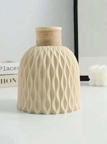 1 chiếc bình hoa nhựa họa tiết sóng nước sang trọng thời trang, bình hoa chống vỡ trang trí nhà cửa, đồ trang trí phòng khách hiện đại - Nhiều màu - Xem 12