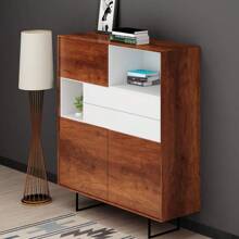 1卷棕色木质壁纸，撕下即贴，自粘式防水接触纸，木质纹理壁纸，适用于门架，乙烯基家具包装，自粘式仿古木纹壁纸，适用于橱柜台面、桌子、书桌家具，可拆卸搁板衬垫壁纸，17.7x196.8/118.1/39.3 英寸，墙贴，房间装饰，墙贴，墙贴