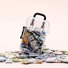 1 套迷你旅行箱 + 迷你逼真水果蔬菜玩具，发光微型蔬菜水果行李箱仿真模型，娃娃屋配件装饰，迷你水果