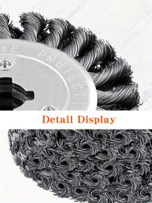 1pc 钢丝拉丝轮，逼真木纹拉丝轮，用于去除金属表面的锈迹，钢丝刷电动拉丝机，扭曲钢丝纹理，广泛用于金属表面处理、木纹修复、石材表面处理 - 材質本色 - 查看 6