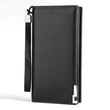 Iron Edge Wallet For Men Wallet Purse Wallet Long Wallet - Black - View 3