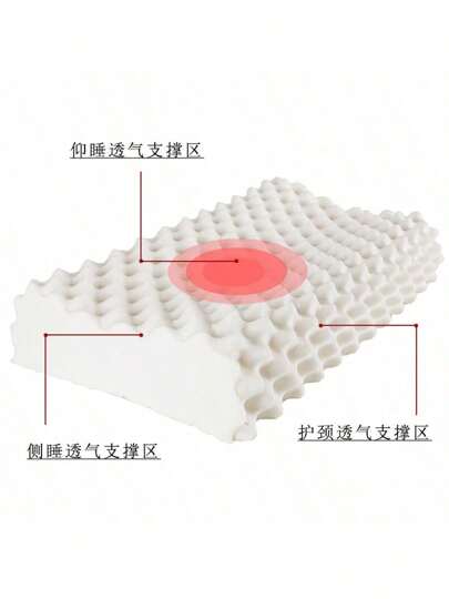 Almohada Latex Pillow White Memory Foam Bedding Orthopedic For Neck Sleeping Pillow For Sleep Pillow  Almohadas alternativas de plumón de látex 100% Natural y Ajustable, Lujosa Funda de Fibra, la Mejor Almohada para Dormir para apoyar la Cabeza y el Cuello,  Almohada de Masaje de Algodón Antibacteriano Moderna para Soporte de Cuello - Almohada Cervical Ortopédica con Alta Elasticidad, Contorno Ajustable, Cierre de Cremallera y Núcleo de Almohada Lavable - Suave, Reversible y Multiusos para Comodidad en Todas las Estaciones