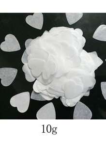 10g/包白色心形纸屑，适用于婚礼、情人节、DIY 工艺品、撒纸、营造氛围、周年纪念、气球填充、桌面装饰、乔迁、主题派对、房间和花园装饰、新娘送礼会 - 彩色 - 查看 3