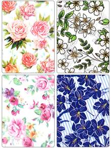 10 fogli/scatola Carta da trasferimento per arte di unghie con piccoli motivi floreali colorati, carta da trasferimento per arte di unghie con motivi floreali e vegetali, decorazioni per arte di unghie floreali, per nail salon fai-da-te (senza colla)
