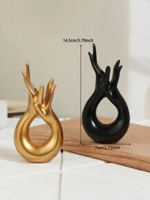 1 件抽象双手姿势装饰花瓶/装饰品 - 彩色 - 查看 4