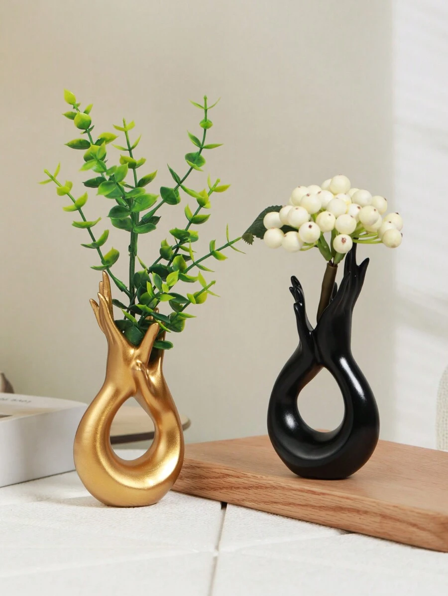 1 件抽象双手姿势装饰花瓶/装饰品 - 彩色 - 查看 1