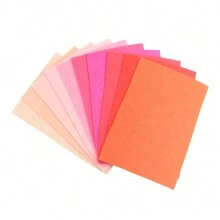 Bộ 40 miếng vải nỉ không dệt dày 1mm kích thước 15cm x 15cm làm từ polyester dùng để may búp bê và đồ thủ công DIY - Nhiều màu - Xem 4