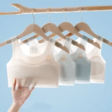 Teen Girls' Seamless Underwear, Soft & Breathable Camisole Bra, Suitable For Girls Aged 12-16