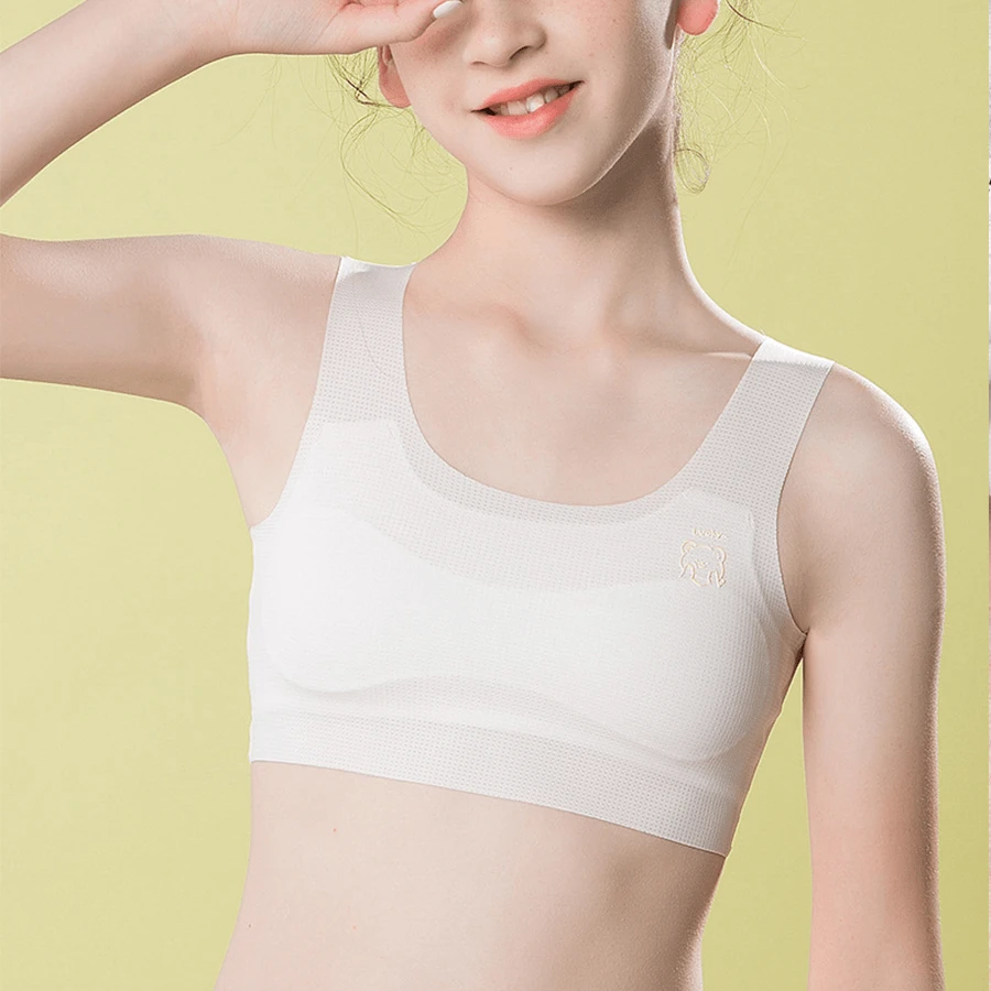 Teen Girls' Seamless Underwear, Soft & Breathable Camisole Bra, Suitable For Girls Aged 12-16