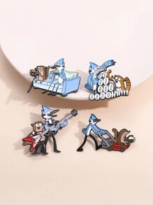 1 pieza Broche de solapa de esmalte con personaje de dibujos animados lindo, insignia de metal con diseño de mascota de anime, accesorio de moda creativo para mochila, estuche de lápices, bolsa, ropa, para Navidad