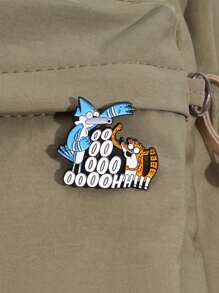 1 pieza Broche de solapa de esmalte con personaje de dibujos animados lindo, insignia de metal con diseño de mascota de anime, accesorio de moda creativo para mochila, estuche de lápices, bolsa, ropa, para Navidad