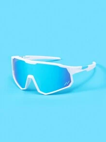 TOMATO CUTE 1 套儿童时尚运动方形框架眼镜，时尚酷炫风格，适合男孩和女孩日常佩戴、节日派对装饰 - 彩色 - 查看 5