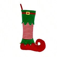 1 gepersonaliseerde kerstsok, 22 inch grote geborduurde elf met aangepaste naam, kerstsok voor kinderen, vakantie- en familiesok als decoratie voor een open haardfeest