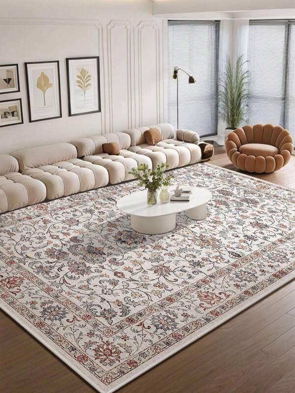 1 Stück Teppich im Landhaus-Stil mit kleinen Blumenmustern. Es ist ein Teppich, der in Bürobereichen, Badezimmern, Wohnzimmern, Schlafzimmern verwendet werden kann, eine Matte, die wasserdicht, fleckenfest und maschinenwaschbar ist.