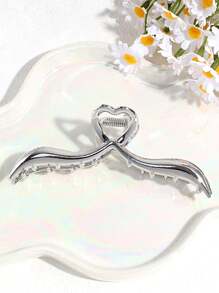 1pc Women's Fashion Minimalist Alloy Bowknot, Wavy, Heart, Snake Shaped Hair Clip, Suitable For Everyday Use