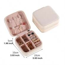 定制旅行珠宝盒定制蜜月礼物求婚伴娘礼物生日个性化定制婚礼礼物珠宝旅行母亲节礼物送给她 - 粉色 - 查看 11