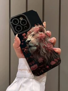 1 Ốp lưng điện thoại silicon mềm chống sốc họa tiết sư tử màu hồng đậm sọc dọc bằng da giả tương thích với iPhone & 16/16 Plus/16 Pro/16 Pro Max - Nhiều màu - Xem 3