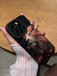 1 Ốp lưng điện thoại silicon mềm chống sốc họa tiết sư tử màu hồng đậm sọc dọc bằng da giả tương thích với iPhone & 16/16 Plus/16 Pro/16 Pro Max - Nhiều màu - Xem 5