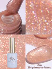MIANEL 12 ML Serie rosa, blu, bianca e verde con smalto gel glitterato, nuova collezione 2025 Yun Brocade Diamond Gel Polish, colori più venduti in estate e primavera, adatti per unghie rosa, verdi, bianche, richiedono lampada UV per asciugatura, adatto per arte di unghie in salone e fai-da-te
