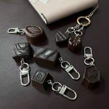 1 件随机款式可爱逼真巧克力食物钥匙扣、包包饰品装饰礼品 - 彩色 - 查看 9