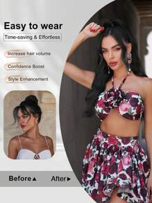 20 Inch Long Wavy Ponytail Hair Extensions, Synthetic Ponytail Hairpiece, Natural & Soft For Daily Wear (Strawberry Gold) - Light Brown - View 2