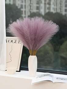 20/10pcs 52cm Faux PampasGrass Artificial Reeds Fluffy Artificial Fake FlowerBoho Decor For Wedding Party Christmas Decoration, HomeLiving Room Bedroom Decor, Vase Arrangement, DlYPhotoshoot Props - Multicolor - View 10