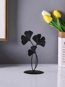 1 件铁艺奢华银杏叶装饰品，适合客厅或入口处的最佳礼物 - 金色 - 查看 17