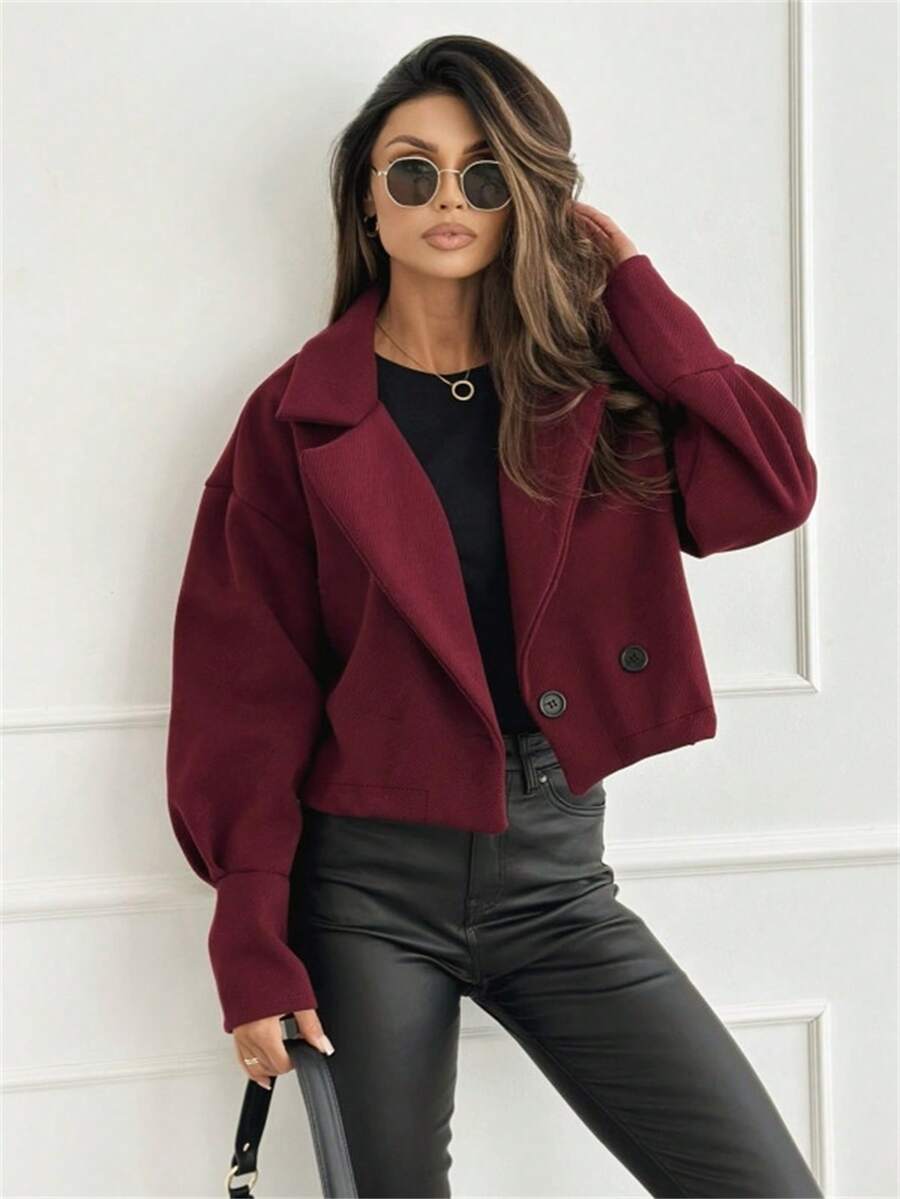 Autumn/Winter Fashion Solid Color Short Blazer For Women