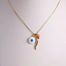 1 pieza Collar con colgante de corazón, collar con colgante de pimienta para mujeres, niñas y hombres, joyería de moda