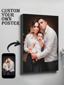 Customize Your Cartoon Character Canvas Print - Custom Family Poster- Perfect Anniversary,Pet,Birthday,Wedding,Christmas's Day Gift - Home Wall Art Decor Gifts Graduation