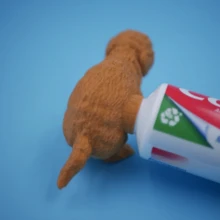 1pc Puppy Poop Shaped Toothpaste Dispenser, Toothpaste Cap, Anti-Leakage, Funny Toothpaste Squeezer - Brown - View 3