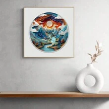 3D 视觉洞穴内木质拼图，厚实无缝盒装拼图，不对称形状木质拼图玩具，独特的儿童智力礼物，装饰画，精美的生日、节日、圣诞节、万圣节礼物 - 彩色 - 查看 8