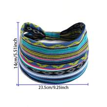 Winter Headgear Warm Women Multi-Color Wide Edge Sports Yoga Running Sweat Absorption Knot Elastic Hair Band Hair Accessories, Bohemian Style Simple Fashion/Windproof And Cold/Polyester Fiber (Polyester)