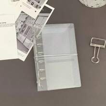 A6, A7, M5 Größe transparente matte Loseblattordner, tragbares Faltbare Reise Notizbuch, DIY anpassbarer Einband, geeignet für Haushaltsbücher, Geldbörsen, Fotoaufbewahrung, Büroartikellagerung, verschiedene Größen erhältlich