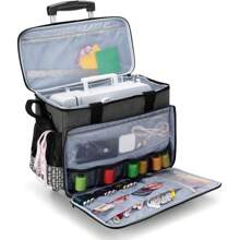 Sewing Machine Trolley Bag On Wheels, Detachable Rolling Bag With Bottom Support For Standard Sewing Machines And Accessories S Luggage S, ,School Boy Gift - Sewing Machine Trolley Bag - View 3