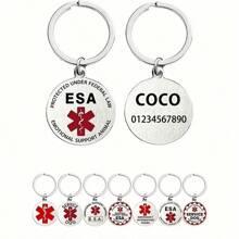 Thẻ ID vật nuôi bằng thép không gỉ bạc khắc tùy chỉnh có biểu tượng cảnh báo y tế - Cá nhân hóa với tên, số điện thoại và địa chỉ - Thẻ chống thất lạc bền cho chó - Nhiều màu - Xem 13