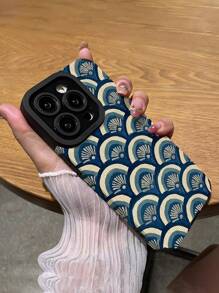 1 件复古漩涡图案垂直仿皮软保护手机壳适用于 iPhone 和 16/16 PLUS/16 PRO/16 PRO MAX - 彩色 - 查看 5