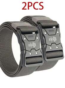 3pcs Quick Release Nylon Tactical Belt, Suitable For Sportswear, Outdoor Training And Casual Occasions, Gift For Men, Casual, Business, Boyfriend, Husband, Father, Daily Wear, Fashion, Youth, Outdoor, Holiday, Sports, Travel, Street - Multicolor - View 4