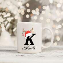 Cốc theo chủ đề Giáng sinh được cá nhân hóa | Cốc có chữ cái viết tắt | Tên tùy chỉnh | Quà tặng được cá nhân hóa | Cốc cà phê | Cốc tùy chỉnh | Cốc có chữ cái viết tắt | Sinh nhật | Đám cưới - trắng - Xem 4