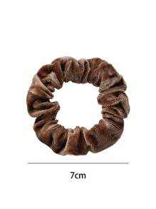 9 chiếc dây buộc tóc nhung màu cà phê lì cho nữ, phụ kiện tóc tối giản và đa năng, dây buộc tóc phong cách thanh lịch và mộc mạc - Nhiều màu - Xem 7